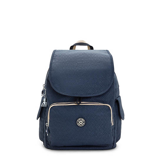 Kipling City Pack Medium Printed Ryggsäck Blå | SE 1410KO